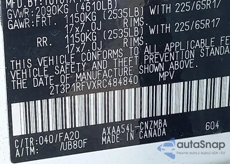 2024 Toyota Rav4 Xle из США, поврежденный, VIN 2T3P1RFVXRC484840